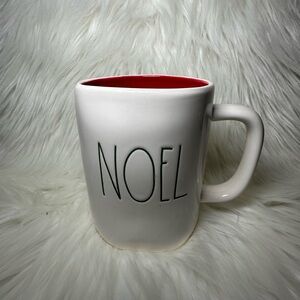 Rae Dunn White Noel Mug with Red Interior